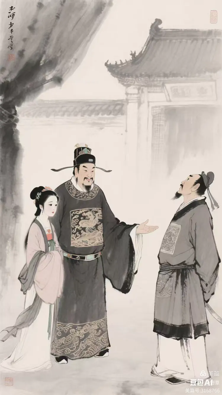 钦差大臣(根据果戈里小说作水墨画)